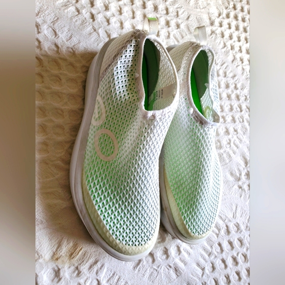 Oofos oomega white mesh sneaker recovery shoes size women's 10 - Picture 2 of 8